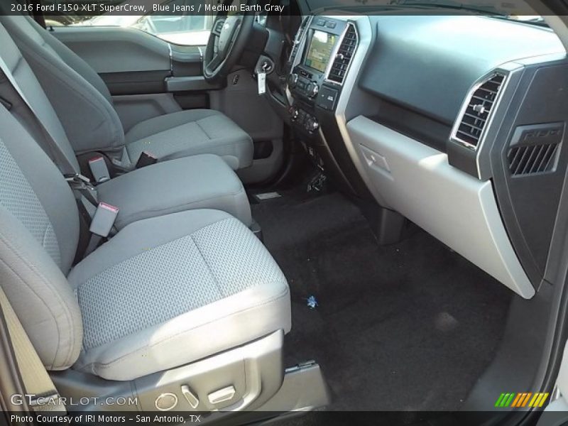 Blue Jeans / Medium Earth Gray 2016 Ford F150 XLT SuperCrew