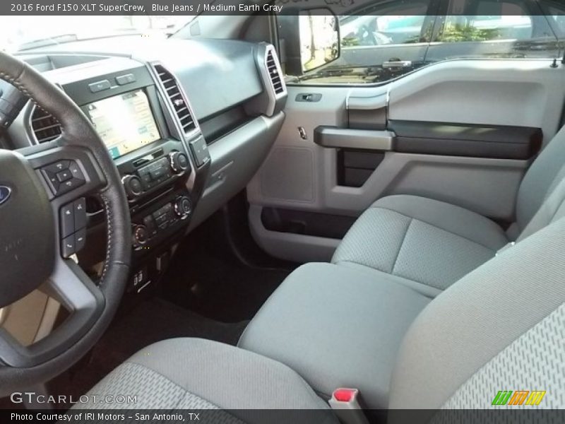 Blue Jeans / Medium Earth Gray 2016 Ford F150 XLT SuperCrew