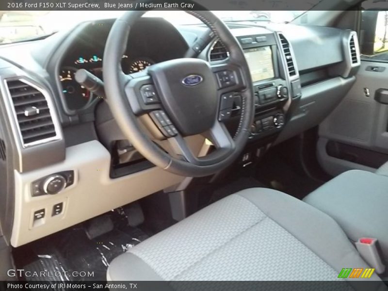 Blue Jeans / Medium Earth Gray 2016 Ford F150 XLT SuperCrew