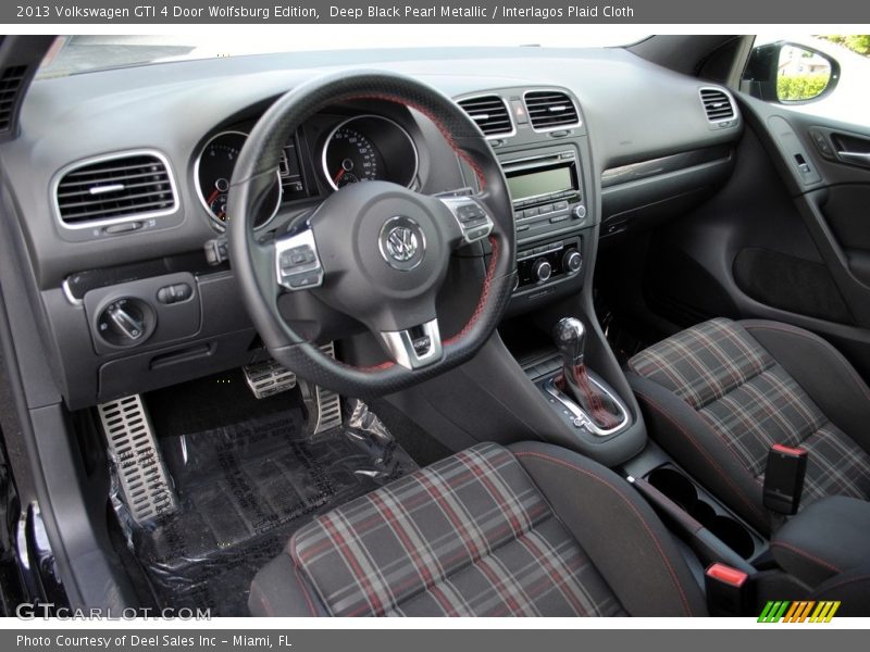 Deep Black Pearl Metallic / Interlagos Plaid Cloth 2013 Volkswagen GTI 4 Door Wolfsburg Edition