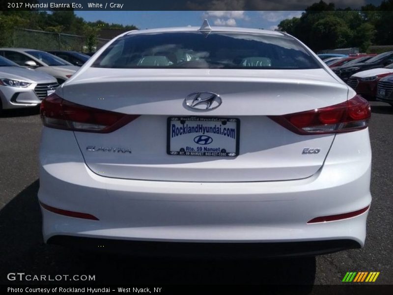 White / Gray 2017 Hyundai Elantra Eco