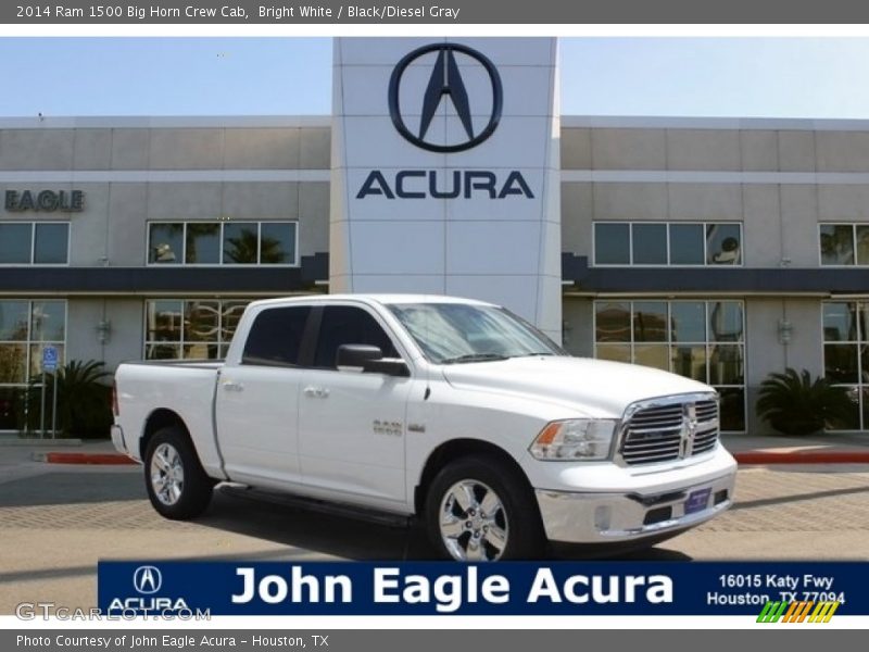 Bright White / Black/Diesel Gray 2014 Ram 1500 Big Horn Crew Cab