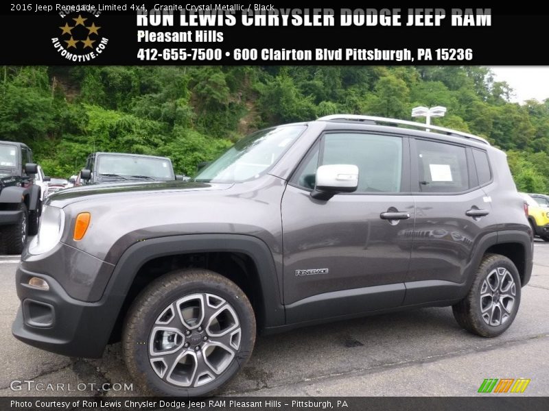 Granite Crystal Metallic / Black 2016 Jeep Renegade Limited 4x4