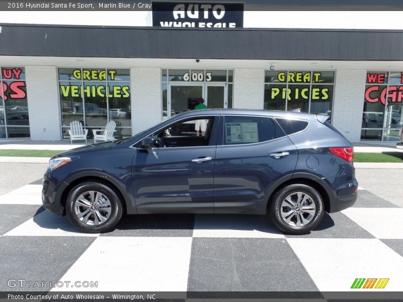 Marlin Blue / Gray 2016 Hyundai Santa Fe Sport