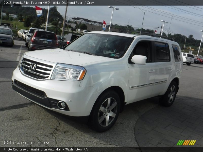 White Diamond Pearl / Gray 2015 Honda Pilot Touring 4WD