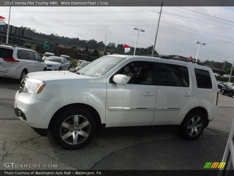White Diamond Pearl / Gray 2015 Honda Pilot Touring 4WD