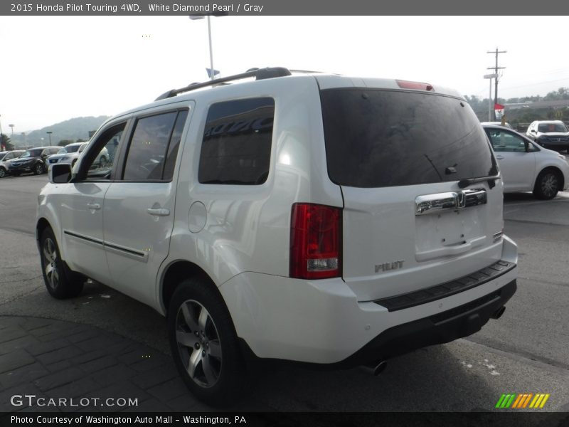 White Diamond Pearl / Gray 2015 Honda Pilot Touring 4WD