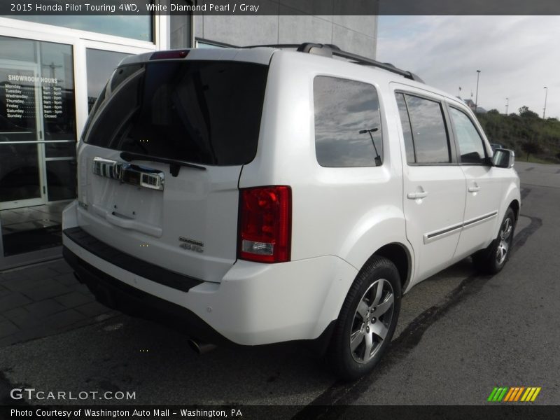 White Diamond Pearl / Gray 2015 Honda Pilot Touring 4WD