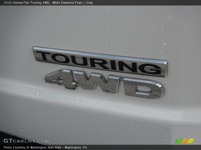 White Diamond Pearl / Gray 2015 Honda Pilot Touring 4WD