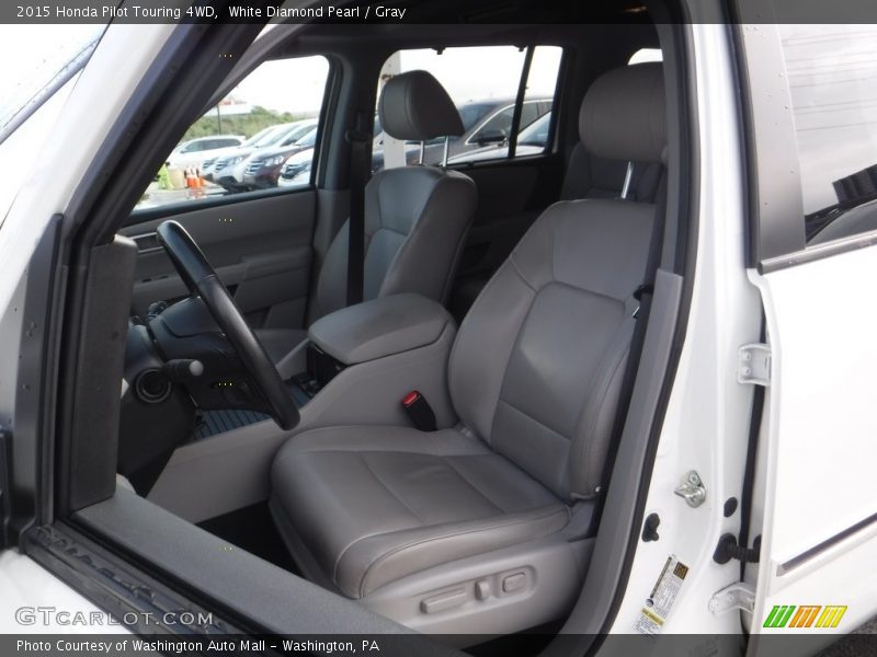 White Diamond Pearl / Gray 2015 Honda Pilot Touring 4WD