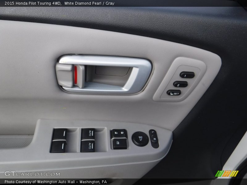 White Diamond Pearl / Gray 2015 Honda Pilot Touring 4WD