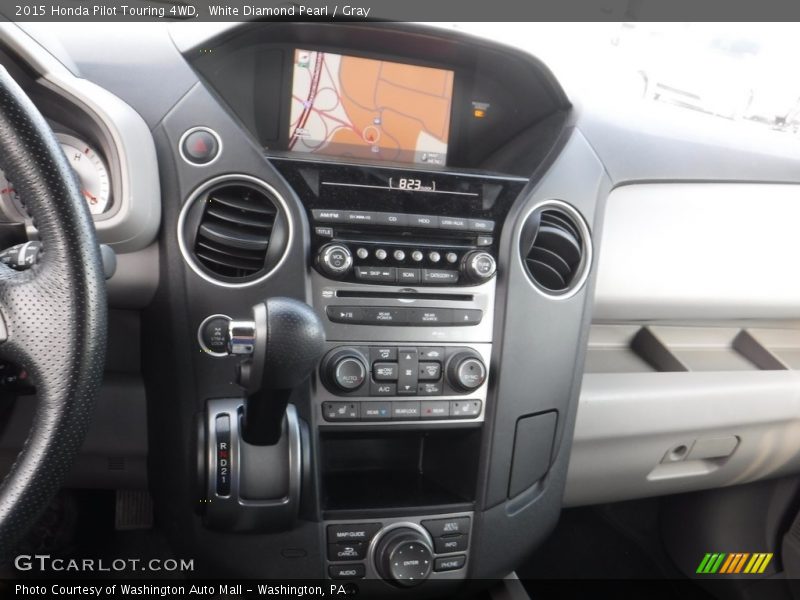 White Diamond Pearl / Gray 2015 Honda Pilot Touring 4WD