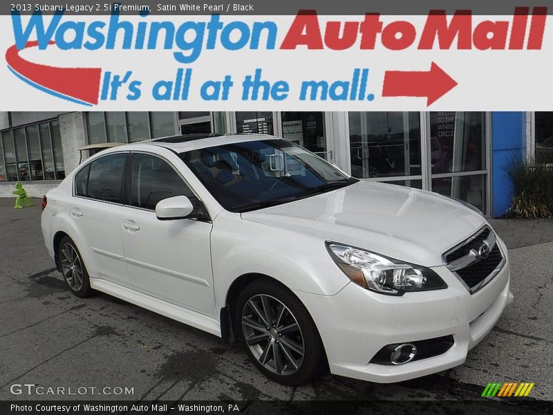 Satin White Pearl / Black 2013 Subaru Legacy 2.5i Premium