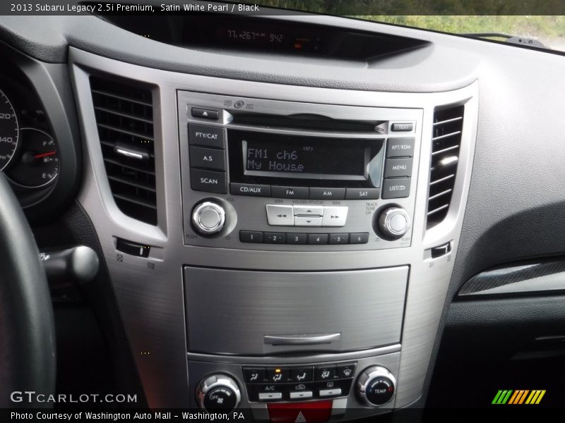 Satin White Pearl / Black 2013 Subaru Legacy 2.5i Premium