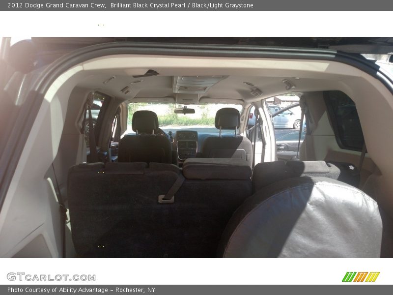 Brilliant Black Crystal Pearl / Black/Light Graystone 2012 Dodge Grand Caravan Crew