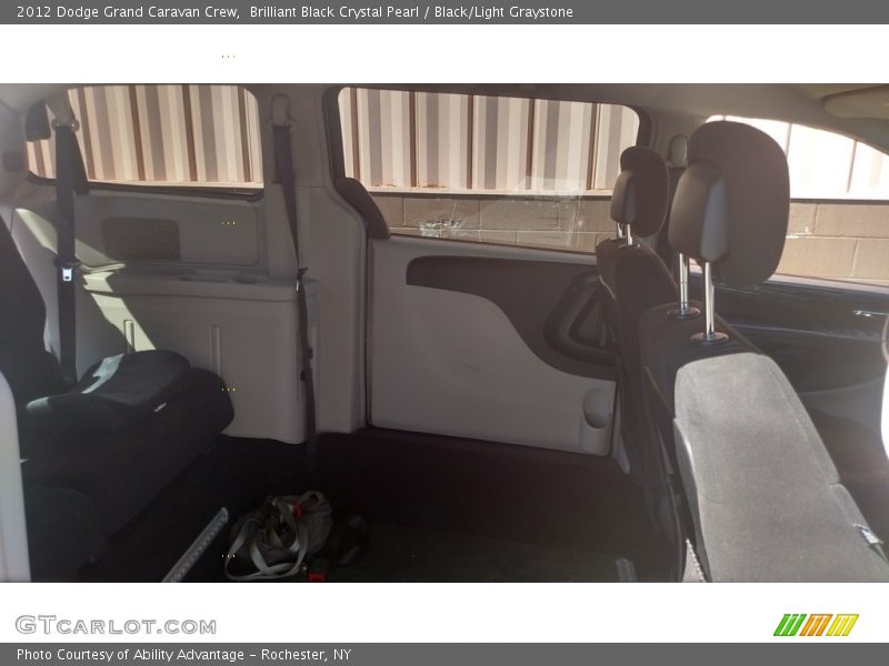 Brilliant Black Crystal Pearl / Black/Light Graystone 2012 Dodge Grand Caravan Crew