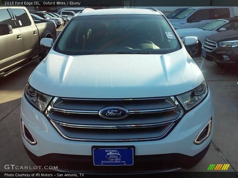 Oxford White / Ebony 2016 Ford Edge SEL