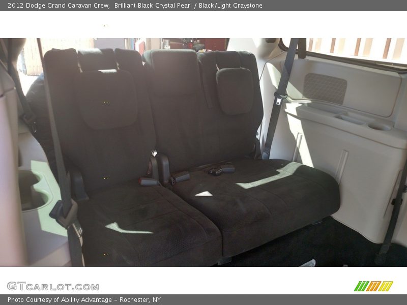 Brilliant Black Crystal Pearl / Black/Light Graystone 2012 Dodge Grand Caravan Crew