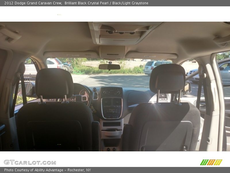 Brilliant Black Crystal Pearl / Black/Light Graystone 2012 Dodge Grand Caravan Crew