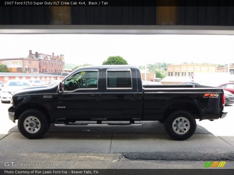 Black / Tan 2007 Ford F250 Super Duty XLT Crew Cab 4x4
