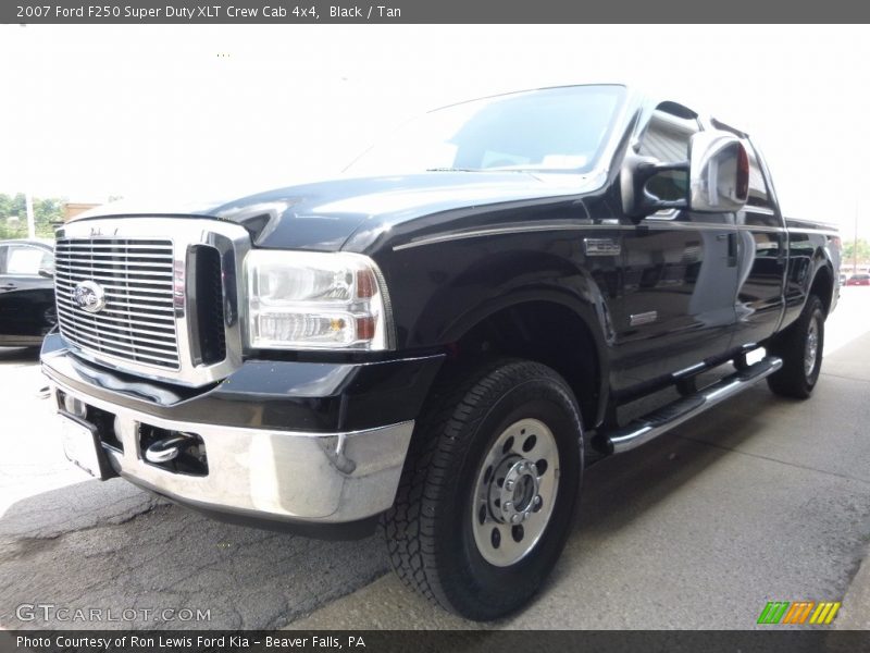 Black / Tan 2007 Ford F250 Super Duty XLT Crew Cab 4x4