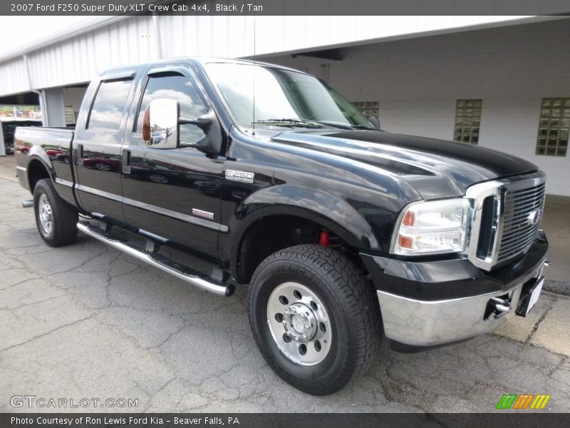 Black / Tan 2007 Ford F250 Super Duty XLT Crew Cab 4x4