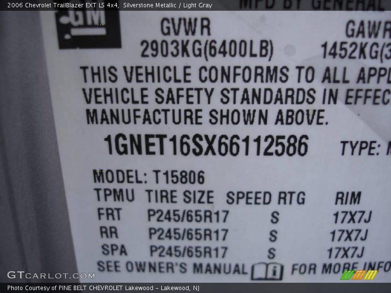 Silverstone Metallic / Light Gray 2006 Chevrolet TrailBlazer EXT LS 4x4