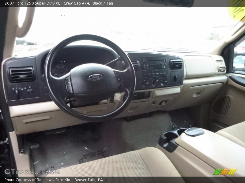 Black / Tan 2007 Ford F250 Super Duty XLT Crew Cab 4x4