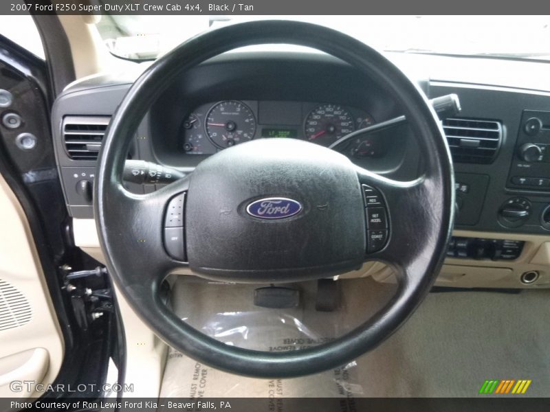 Black / Tan 2007 Ford F250 Super Duty XLT Crew Cab 4x4