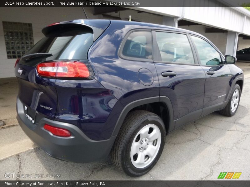 True Blue Pearl / Iceland - Black/Iceland Gray 2014 Jeep Cherokee Sport