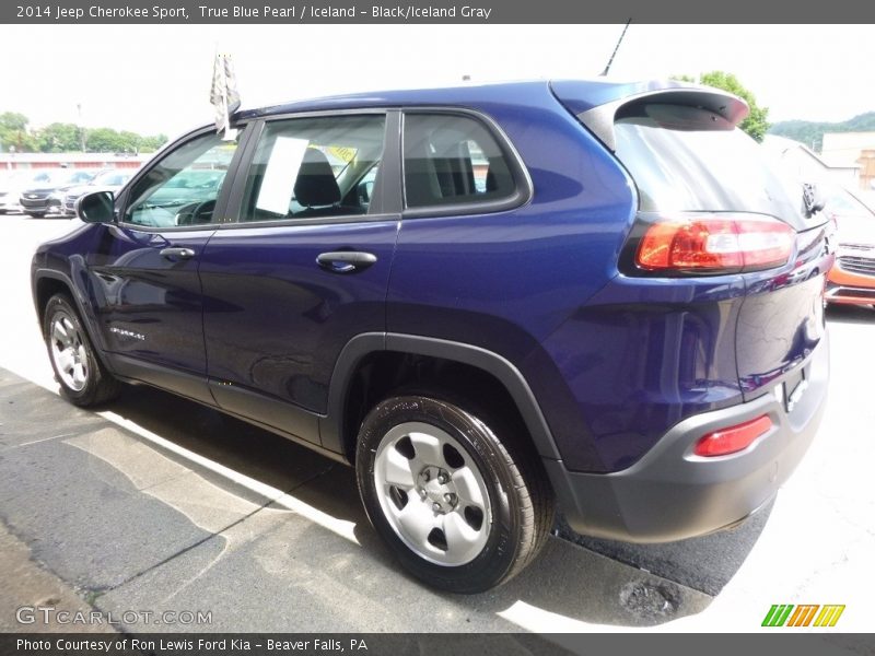 True Blue Pearl / Iceland - Black/Iceland Gray 2014 Jeep Cherokee Sport
