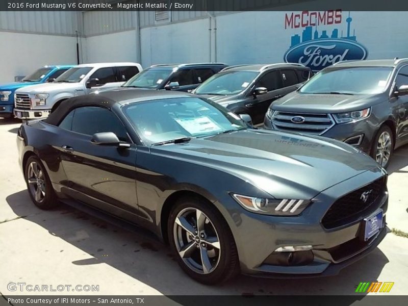 Magnetic Metallic / Ebony 2016 Ford Mustang V6 Convertible
