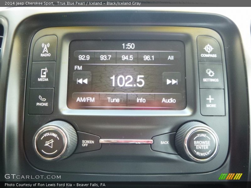 True Blue Pearl / Iceland - Black/Iceland Gray 2014 Jeep Cherokee Sport
