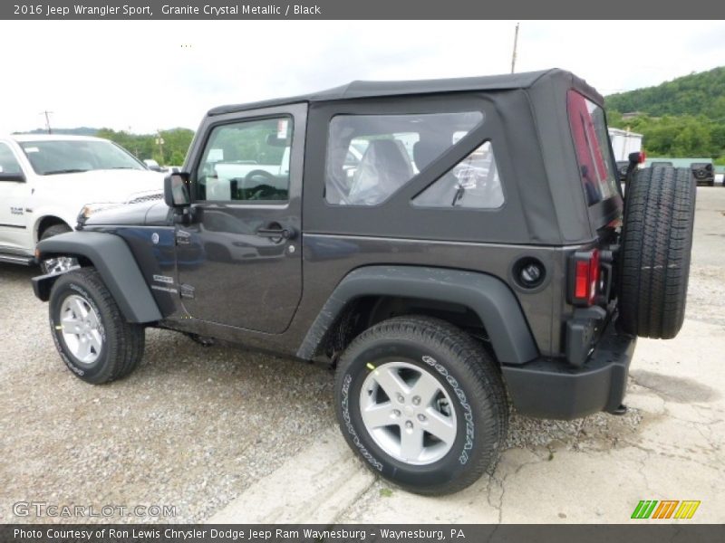 Granite Crystal Metallic / Black 2016 Jeep Wrangler Sport
