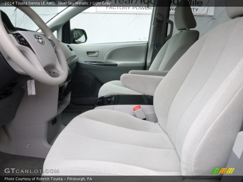 Silver Sky Metallic / Light Gray 2014 Toyota Sienna LE AWD