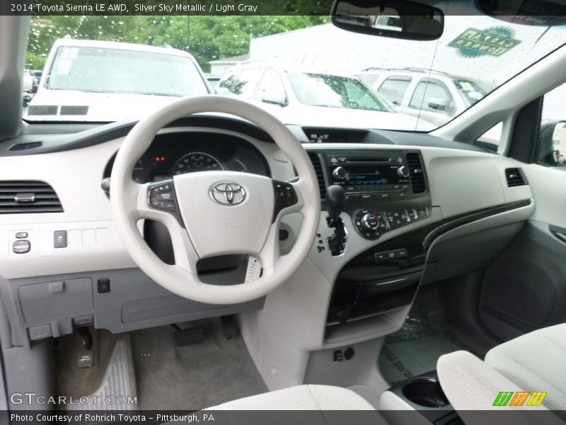 Silver Sky Metallic / Light Gray 2014 Toyota Sienna LE AWD