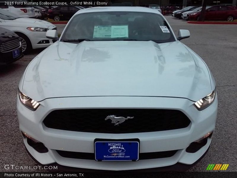 Oxford White / Ebony 2016 Ford Mustang EcoBoost Coupe