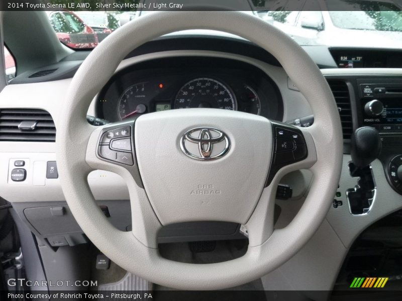 Silver Sky Metallic / Light Gray 2014 Toyota Sienna LE AWD