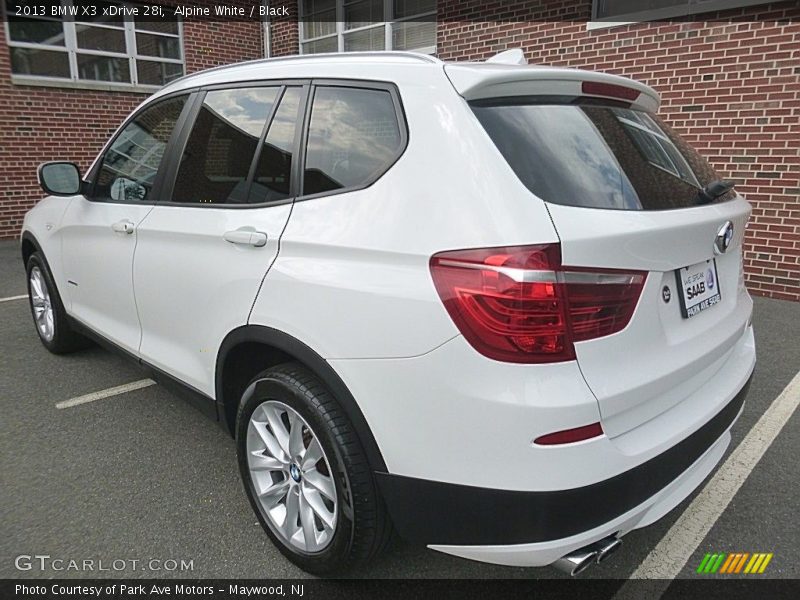 Alpine White / Black 2013 BMW X3 xDrive 28i