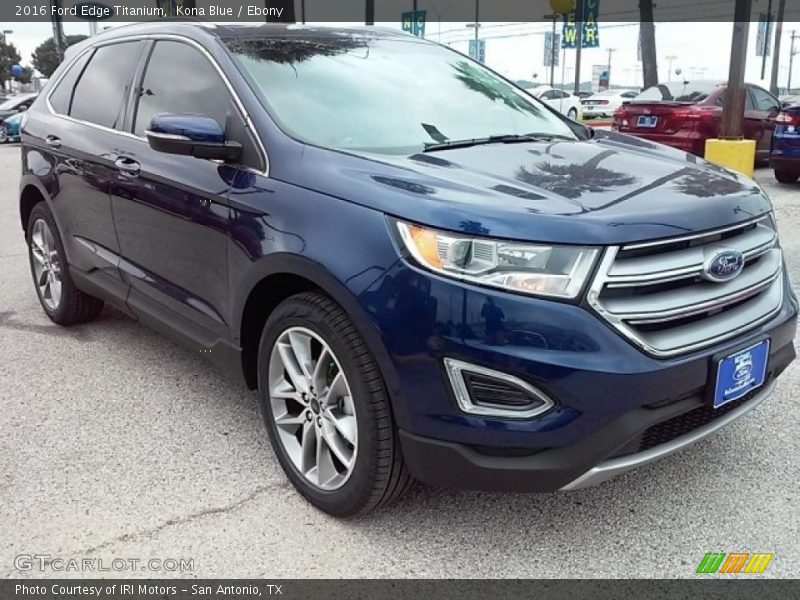 Kona Blue / Ebony 2016 Ford Edge Titanium