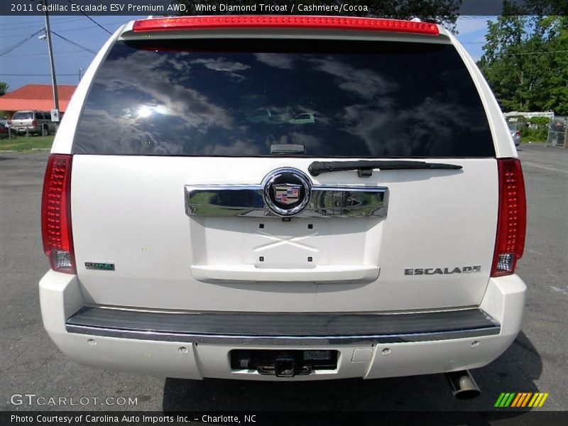 White Diamond Tricoat / Cashmere/Cocoa 2011 Cadillac Escalade ESV Premium AWD