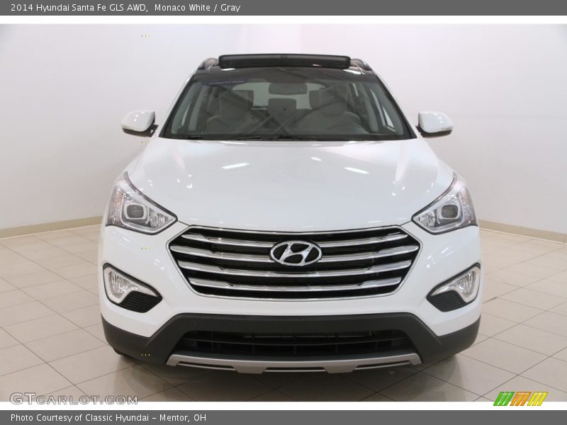 Monaco White / Gray 2014 Hyundai Santa Fe GLS AWD