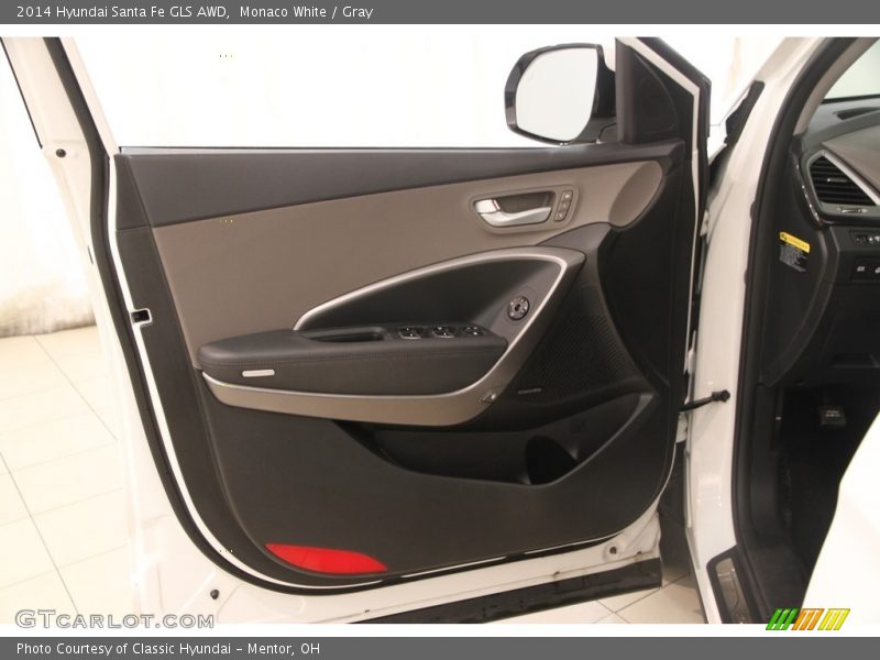 Monaco White / Gray 2014 Hyundai Santa Fe GLS AWD