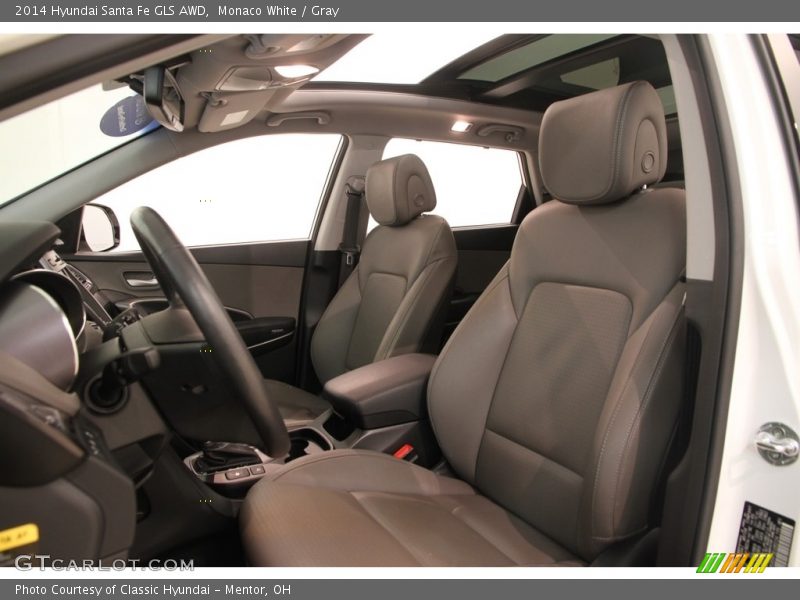 Monaco White / Gray 2014 Hyundai Santa Fe GLS AWD