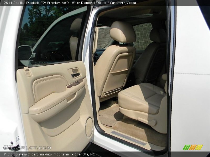 White Diamond Tricoat / Cashmere/Cocoa 2011 Cadillac Escalade ESV Premium AWD