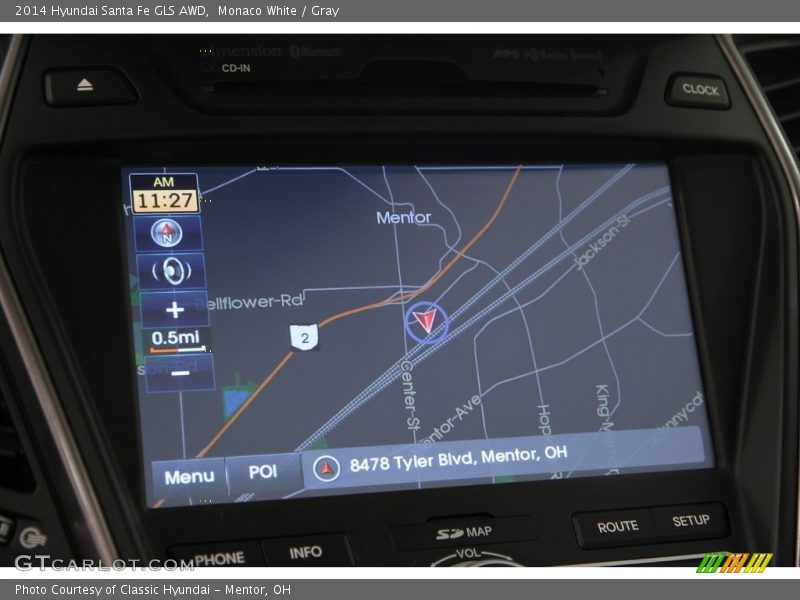 Monaco White / Gray 2014 Hyundai Santa Fe GLS AWD
