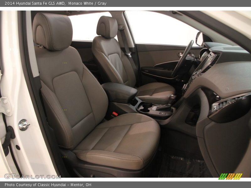 Monaco White / Gray 2014 Hyundai Santa Fe GLS AWD