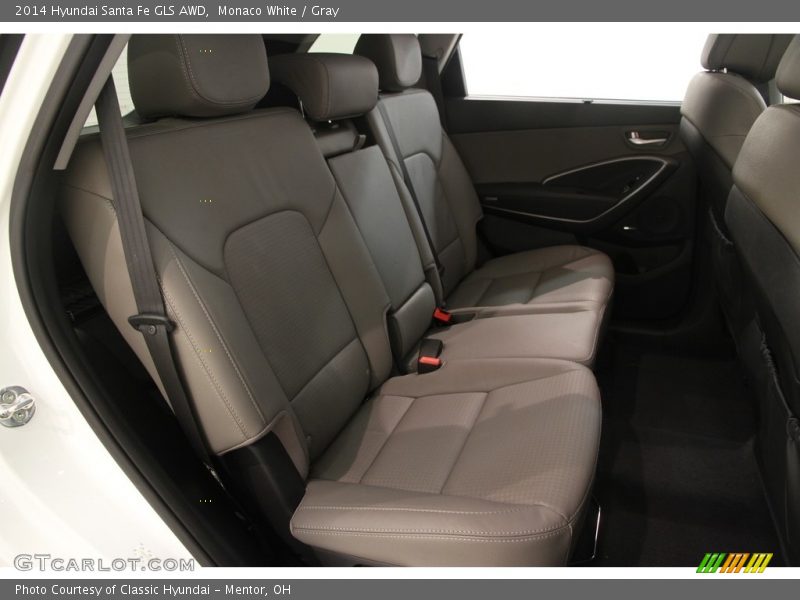 Monaco White / Gray 2014 Hyundai Santa Fe GLS AWD