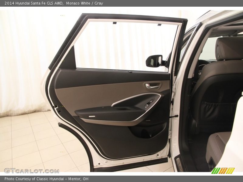 Monaco White / Gray 2014 Hyundai Santa Fe GLS AWD