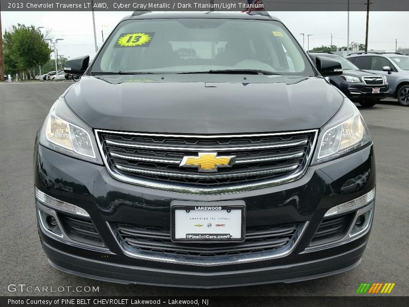 Cyber Gray Metallic / Dark Titanium/Light Titanium 2013 Chevrolet Traverse LT AWD